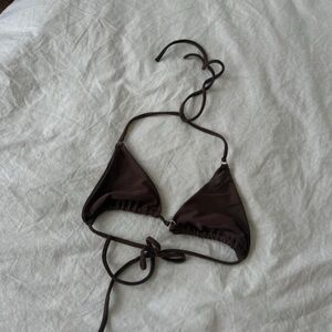 khassani swimwear brown bikini top